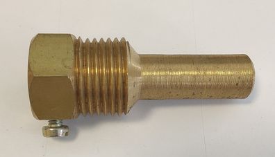 Messing Tauchhülse / Schutzrohr L=56 mm Ø 12 mm AG 1/2 Zoll SW 21