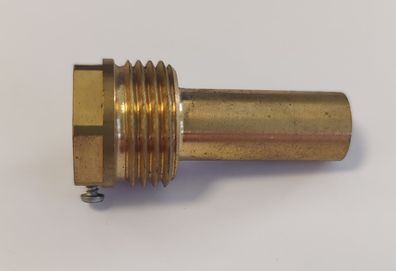 Messing Tauchhülse / Schutzrohr L=45 mm Ø 12 mm AG 1/2 Zoll