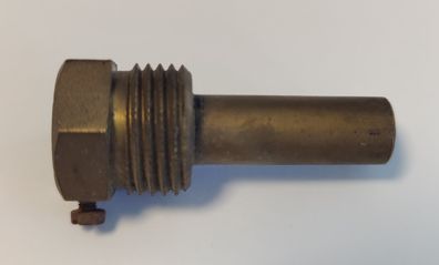Messing Tauchhülse / Schutzrohr L=52 mm Ø 11 mm AG 1/2 Zoll
