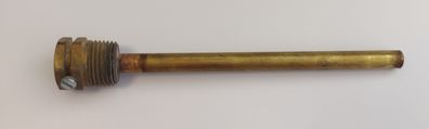 Messing Tauchhülse / Schutzrohr L= 160 mm Ø 9 mm AG 1/2 Zoll