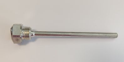 Edelstahl Tauchhülse / Schutzrohr L= 160 mm Ø 8 mm AG 1/2 Zoll