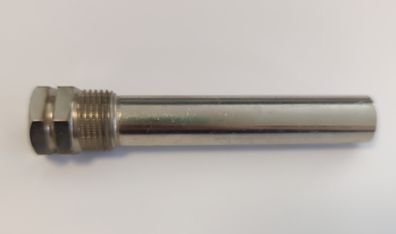 Edelstahl Tauchhülse / Schutzrohr L= 110 mm Ø 17 mm AG 1/2 Zoll