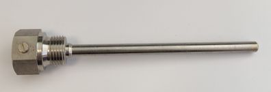 Edelstahl Tauchhülse / Schutzrohr L= 170 mm Ø 8 mm AG 1/2 Zoll