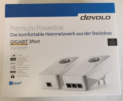 devolo Gigabit 3Port Starterset, HomePlug AV2, 3x RJ-45, 2er-Bundle