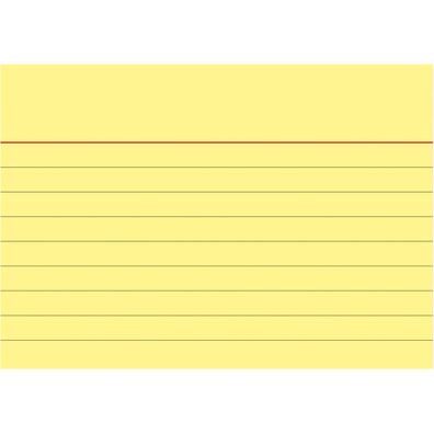 Brunnen Karteikarte A7 liniert gelb 100 Stück 102270110