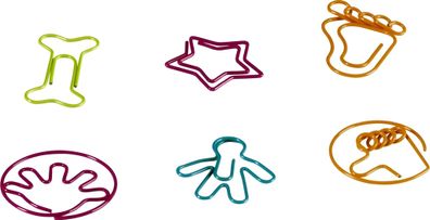 Brunnen Büroklammer Clip 24erBeutel 6Motive 1020670