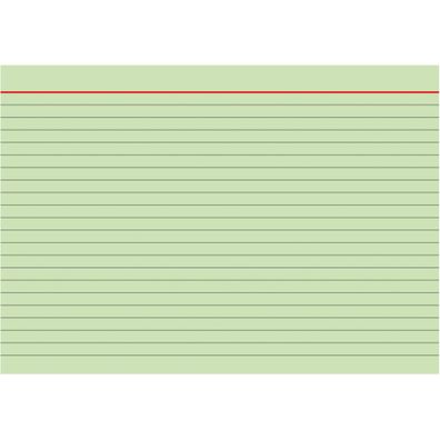 Brunnen Karteikarte A5 liniert grün 100 Stück 102250150