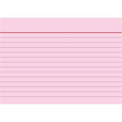 Brunnen Karteikarte A6 liniert rot 100 Stück 102260120