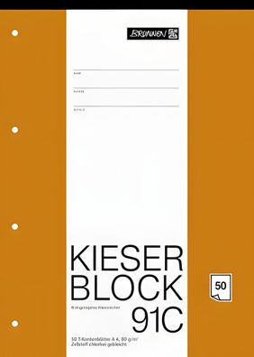 Brunnen Block A4 Kieserblock T-Konten 50 Blatt 1042931