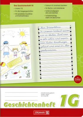 Brunnen Geschichtenheft A4 Lineatur 1G 16 Blatt 1044991