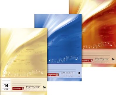 Brunnen Notenheft A5 hoch Lineatur 14 16 Blatt 1046330