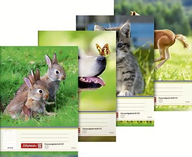 Brunnen Hausaufgabenheft A5 48 Blatt Tiermotive 104681402