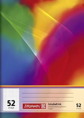 Brunnen Schulheft A6 24 Blatt Lineatur 5 2 kariert 1046902