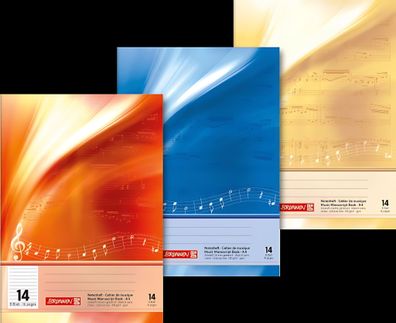 Brunnen Notenheft A4 hoch Lineatur 14 8 Blatt 1046340