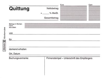 Brunnen Quittungen 2x40 Blatt mit Mwst. 102634502