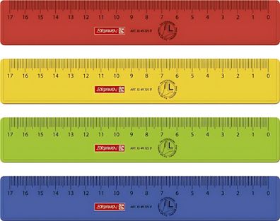 Brunnen Lineal 17cm Linkshänder 104972517