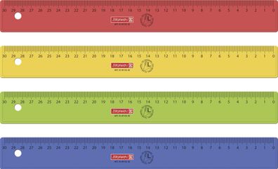 Brunnen Lineal 30cm Linkshänder 104972530