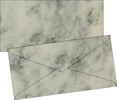 Brunnen Briefumschlag DL grau Marmor mit Futter 105141380