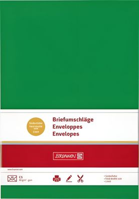 Brunnen Briefumschlag C5 80g dunkelgrün mit Futter 10 Stück 105125459
