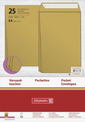 Brunnen Versandtasche E4 NatronKraft Falte 25 Stück 105346025