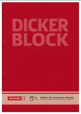Brunnen Briefblock 60g unliniert/blanko gelocht 100 Blatt 1052786