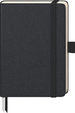 Brunnen Notizbuch Kompagnon Klassik A6 liniert Gummizug sw