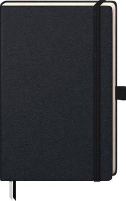 Brunnen Notizbuch Kompagnon Klassik A5 liniert Gummizug sw