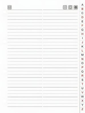 Brunnen Telefonringbuch A5 Ersatzeinlage weiss 1064344