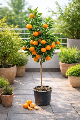 Satsuma Mandarinenbaum 130-160 cm Citrus unshiu winterharte Mandarine