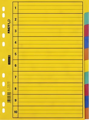 Brunnen Ringbuchregister A4 10teilig Pressspan 1066586