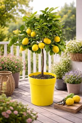 Zitronenbaum Lunario Vier Jahreszeiten Zitrone Citrus limon 80-100 cm