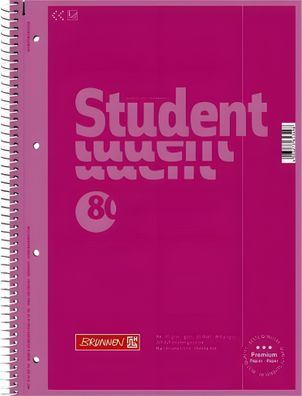 Brunnen Collegeblock A4 pink liniert Lineatur 25 1067925126