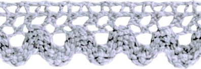 HEYDA 203584500 Spitzen Tape 2 m x 15 mm 100 % Baumwolle weiss