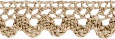 HEYDA 203584513 Spitzen Tape 2 m x 15 mm 100 % Baumwolle vanille