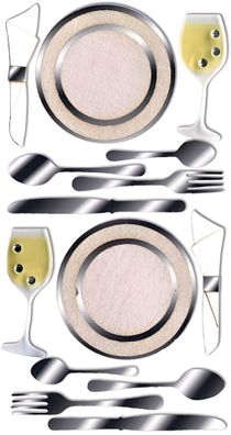 HEYDA 203780657 Stick-On's-Mix Dinner Party 75 x 165 cm