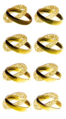 HEYDA 203780709 Stick-On's-Mix Ringe 75 x 165 cm goldfarben