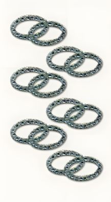 HEYDA 203782912 Strass-Sticker Ringe 75 x 165 cm Acryl glasklar