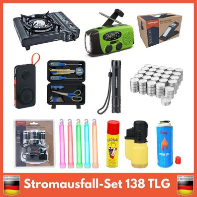 Notfallausrüstung Stromausfall Set 138 Tlg Strom ausfall Notfall Outdoor Camping