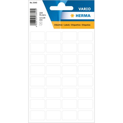 Herma Vielzwecketiketten permanent 12 x 18 mm weiss 224 Etik