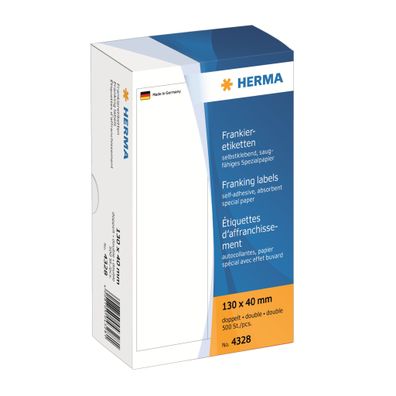 HERMA Frankieretikett 130 x 40 mm (B x H) Papier weiß 500 Etik./Pack