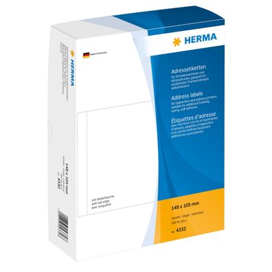 HERMA Adressetikett 148 x 105 mm (B x H) Papier weiß 500 Etik./Pack