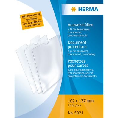 Ausweishülle klappbar PP transparent 102 x 137 mm