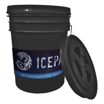 ICEPAW Futtereimer luftdicht mit Drehdeckel
