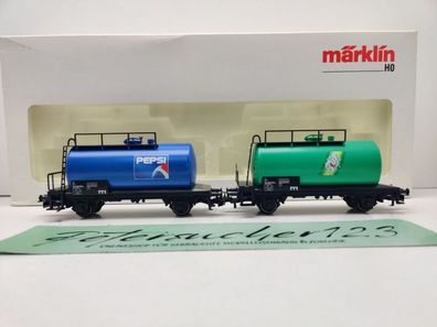 Märklin H0 AC 44562.001 Kesselwagen-Set "Pepsi" + "7. up" Zc / Rarität / SJ / EVP we