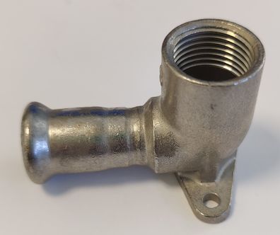 Geberit Deckenwinkel 90° 15 mm x 1/2 Zoll Edelstahl 33403