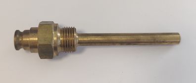 Messing Tauchhülse / Schutzrohr L= 135 mm Ø 10 mm AG 1/2 Zoll SW 27