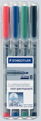 Staedtler Folienstift Lumocolor B nonperm 4St