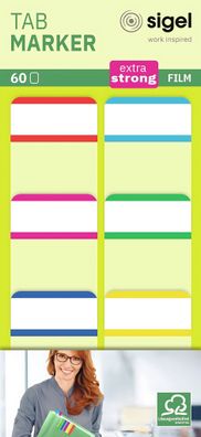 Sigel Tab Marker extra strong 25x38mm HN201