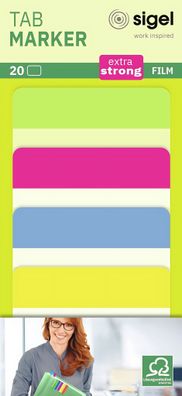 Sigel Tab Marker extra strong 50x38mm HN204