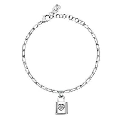 Steel bracelet with padlock Love LPS05ASD17